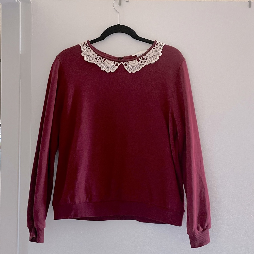 Urban Outfitters Preppy Fleece Lined Sweatshirt
